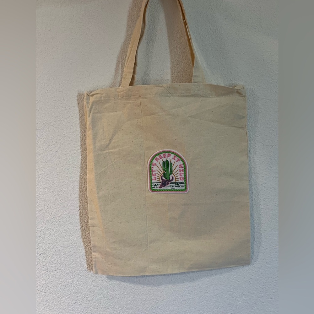 Canvas reusable tote 14.5x17in